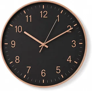 Relógio de Parede Minimalista Preto 30cm x 30cm Decoração de Parede Enfeites Utilidades Domésticas Premium