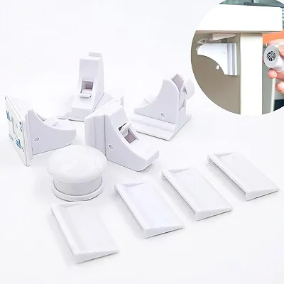Trava magnética (Kit 8 unidades) para gavetas e portas de armários, segurança para bebês e crianças - LionLemon Store