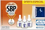 Refil de Repelente Elétrico SBP, 32,9ml, Pack com 3 Unidades
