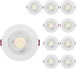 Kit 10 Spot Led Smd 7w Dicróica Direcionável Redondo (Branco Frio)