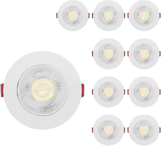 Kit 10 Spot Led Smd 7w Dicróica Direcionável Redondo (Branco Frio)