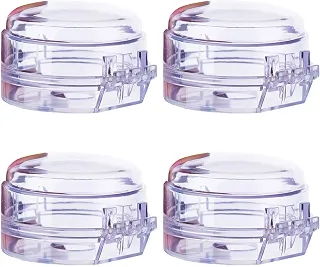 Protetor de Botão de Fogão para Crianças e Pets(Transparent 4pcs)