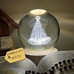 Luminária de Cristal de Mesa Nossa Senhora Aparecida, Padroeira do Brasil Presente (Média)