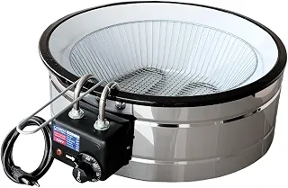 Fritadeira Elétrica Industrial Tacho Redondo 10L Esmaltada - Pastel, Coxinha, Kibe, Batata (220v)