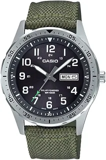 Pulseira masculina de tecido de quartzo de aço inoxidável alimentada por energia solar