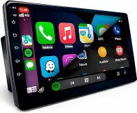 Central Multimídia Mp5 9 Tela de Vidro IPS Carplay Android Auto Sem Fio Bluetooth USB