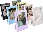 Mini moldura instax 2 x 3, pacote com 7 molduras pequenas para fotos Instax/Polaroid de 7,6 cm, porta-retratos coloridos