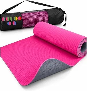 Tapete de Yoga, Pilates Exercicios Dupla Face Cor Variável 173cm x 63cm