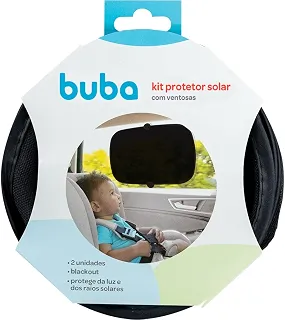 Kit 2 Tapa Sol Blackout Protetor Solar Infantil Com Ventosa Para Carro Janela Lateral Cortina Buba