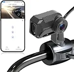Câmera de painel de motocicleta, câmera frontal para motocicleta, gravador de vídeo para dirigir, Dashcam com gravação em loop de 1080p à prova d'água