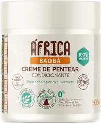 Ápice Creme de Pentear África Baobá | Hidratação, Definição e Proteção Térmica para Cabelos Cacheados, Crespos e Ondulados | 500g
