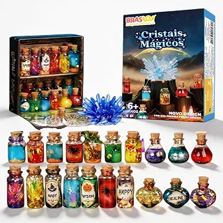 Kits Educativos de Ciências - Kit de Cristais e Poções Mágicas Atóxico, Brinquedo STEAM e Presente Criativo para Meninos e Meninas para Brincar com Mais de 6 Anos