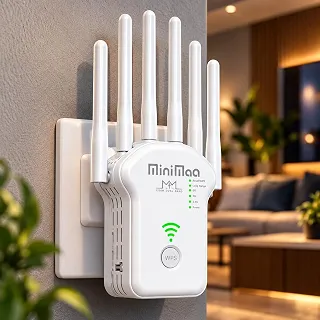Roteador Wi-Fi e Repetidor Dual Band 1200 Mbps com 6 Antenas Branco