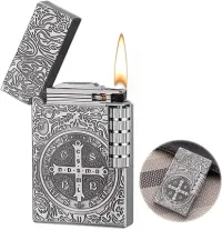 Isqueiro de tocha de cozinha 006lighter chama vermelha ajustável, presente profissional para chef, maçarico à prova de vento, isqueiro de butano recarregável para creme Brulee, sobremesa, churrasco e