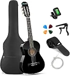 VEDO Violão Acústico de 30 Polegadas – Kit de Violão Clássico Tamanho 1/4 para Crianças, Adolescentes e Iniciantes; Inclui Capa, Afinador, Palhetas, Cordas de Nylon, Capotraste e Correia