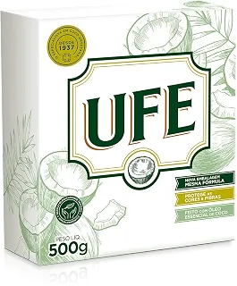 Lava Roupas Pó Coco Cartucho 500g, UFE, Branco, Médio