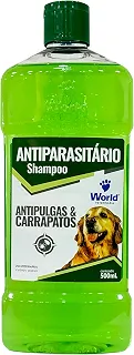 World Veterinária Shampoo Antipulgas E Carrapato Para Cães Verde 500 Ml