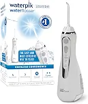Irrigador Oral Waterpik WP-580 Cordless Advanced Sem Fio Recarregável, Removedor de Placa e Limpeza Profunda, Ideal para Aparelhos e Gengivas Sensíveis, Portátil, Design Premium e Resistente à Água Color Branco