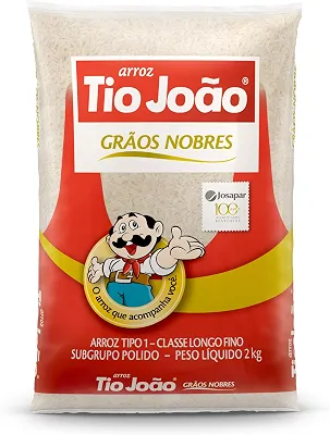 Arroz Branco Tio João Grãos Nobres - 2kg