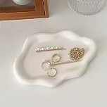 Bandeja de Joias Cloud - Organizador Decorativo com Suporte para Anéis, Porta-Brincos e Colares, Presente para o Dia dos Namorados, Branco
