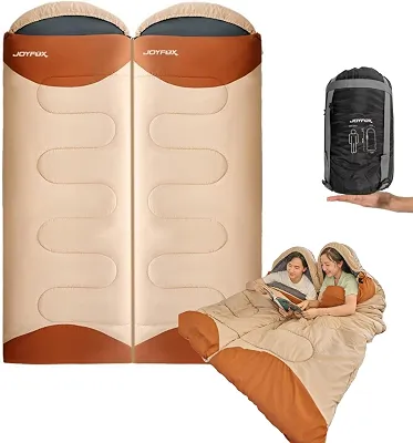 JOYFOX Saco De Dormir Térmico Casal Ou Solteiro Grande Patchworkable Lavável À Máquina Ultralight 1.3KG / 1.8KG -1,5ºc À -3,5ºc / -3ºc À -5ºc Camping