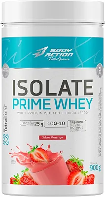 Isolate Prime Whey 900g Sabor Morango Bodyaction