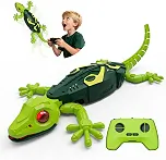 Robô de escalada Gecko, lagartixa com controle remoto para crianças, sobe paredes e tetos, olhos de LED, movimentos realistas, adequado para meninos e meninas de 3 a 8 anos
