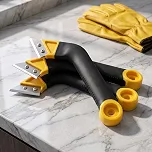 Kit 3 Raspador de Rejunte com Lâmina em Aço 50 mm, Removedor de Rejunte para Banheiro, Rejunte Acrílico e Rejunte Epóxi, Raspador de Limpeza para Azulejos, Argamassa e Gesso
