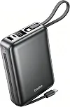 Basike Carregador Portátil, Power Bank 20000mAh com Cabos Integrados(Cinza)