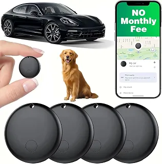 Rastreador Gps Android para Veículos, Dispositivo de Rastreamento Oculto para Veículos, Rastreador Veicular Sem Assinatura, Compatível com O Find My, Etiqueta Inteligente com Áudio