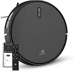 Robô Aspirador De Pó Inteligente Função 3 em 1 Aspira Varre e Passa Pano Wifi Alexa Google App Tuya PandaPlus Giroscópico Mostrar Rota Voltar Base Automático Bivolt (Preto)