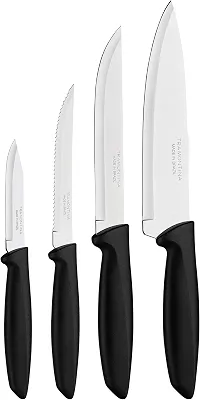 Tramontina JOGO FACAS INOX 4PC PLENUS PRE, Preto
