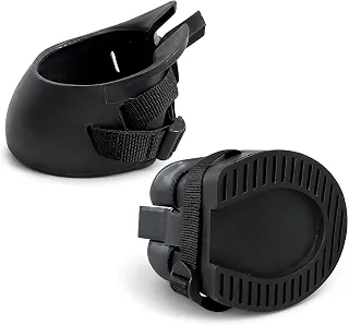 Pacote com 2 botas de casco de cavalo, protetores de casco de borracha durável para cavalos, capas protetoras de casco para treinamento de equitação e cuidados com cascos (G)