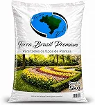 Terra Vegetal Premium 5kg com Fibra de Coco (Ideal para Vasos, Hortas e Jardins Substrato Orgânico Rico em Nutrientes Alta Retenção de Umidade Embalagem Reforçada