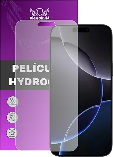 Película para iPhone 16 Pro Max - Hydrogel HD Premium Proteção Invisível Auto-Regenerativa Alta Resistência e Sensibilidade ao Toque | BlessShield
