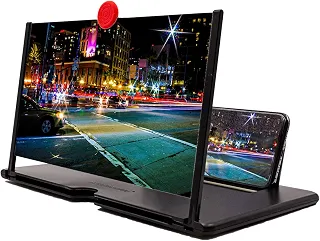 Amplificador de telefone HD de 10 polegadas, amplificador de tela, projetor universal móvel para filmes e jogos, celular amplificador, suporte dobrável suporta iPhone Samsung e todos