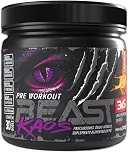 3VS Nutrition Pré-Treino Beast Kaos –Extra Forte Com Citrulina, Beta Alanina, Cafeína, Arginina, Taurina e Tirosina 300gr, Sabor Laranja