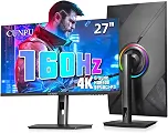 CUNPU Monitor de jogos definitivo 4K 160Hz de 27 polegadas, UHD Fast IPS 1ms, compatível com G-Sync e FreeSync, 99% DCI-P3, HDR400, HDMI 2.1 para PS5/Xbox 4K 120Hz, suporte ergonômico completo
