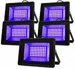 KIT 5 UV LED Refletor IP66 impermeável 100W Luz Negra Efeito Neon Bivolt