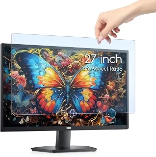 KEANBOLL Painel protetor de tela antiluz azul para monitor de computador de 27 polegadas, filtro de bloqueio de luz azul, protetor antirreflexo para computador de mesa - (removível, não precisa grudar