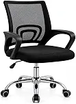 Cadeira Escritório Giratória Ergonômica Mesh Regulagem Altura Home Office MAAT BRAND (Preto)