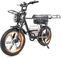 BEMMY Bicicleta Elétrica para Adultos, Pneu Largo de 20”x4, 1000W, Bicicleta Elétrica de Motocicleta de 7 Velocidades, Bateria de 48V, até 50 Km/h. A única Loja Autorizada "Bemmy-BR" (1000W-006)