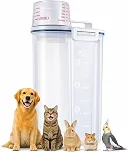 Porta Ração Pote Com Tampa Pet Gato Cachorro Dispenser Porta Racao Pote Container Porta Ração Dispenser Cor Transparente Capacidade 2,5 Litros