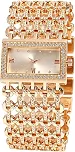 Relógio Feminino Cravejado 'Pure Glam' – Luxo, Elegância e Brilho – Aço Inoxidável – Quartzo – Dourado