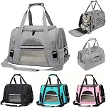 Bolsa Pet Transporte Viagem Avião Para Cães Gatos Luxo (cinzaa)