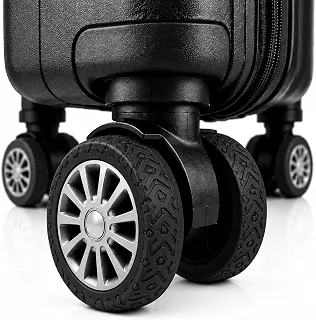 Kit Protetor de Rodinhas Para Mala Silicone Premium Viagem Silenciosa (16, Preto)