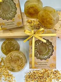 Sabonete Vegetal de Calêndula Artesanal 110g