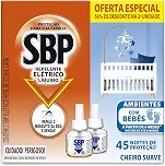 Repelente Elétrico Líquido SBP, 32,9ml, Pack com 2 Unidades