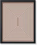 Poster Master Pôster retangular - Impressão geométrica marrom - Arte de linha - Arte de ilusão de ótica - Arte mínima - Arte moderna - Arte abstrata - Ótima decoração de parede para sala de estar ou
