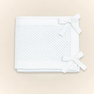 Tela Protetora de Berço Respirável 4 Lados Flow em Tricot de Algodão Sustentável Branco – Aime Baby